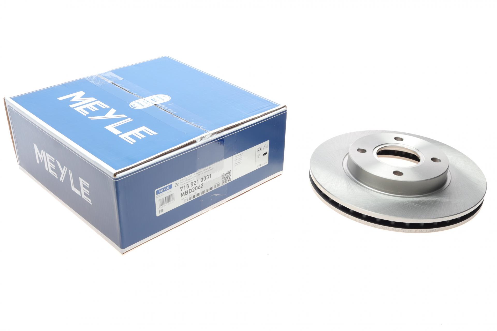 Тормозной диск передний MEYLE для Ford Focus/Mondeo/Scorpio 1.6-2.9 93-00 260x24 мм (715 521 0031)