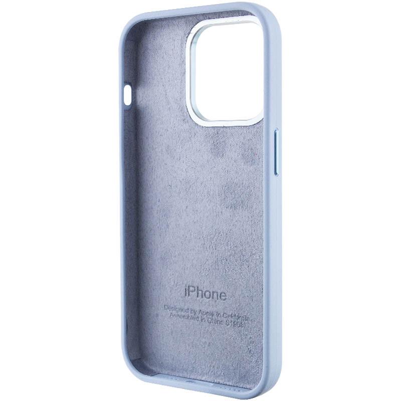 Противоударный чехол Silicone Case Metal Buttons (AA) для Apple iPhone 13 Pro (6.1") Голубой / Blue Fog - фото 5