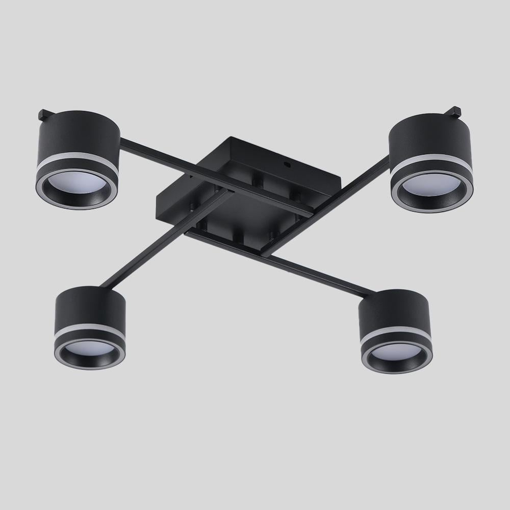 Люстра на 4 лампи ESLLSE GELA GX53 R 600x600x120 мм Чорний (10517) - фото 6