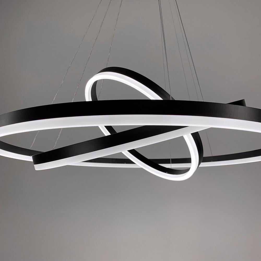 Люстра Led на три кільця 80/60/40 см Чорний (G 68-800+600+400 BK) - фото 6 Люстра Led на три кільця 80/60/40 см Чорний (G 68-800+600+400 BK) - фото 6