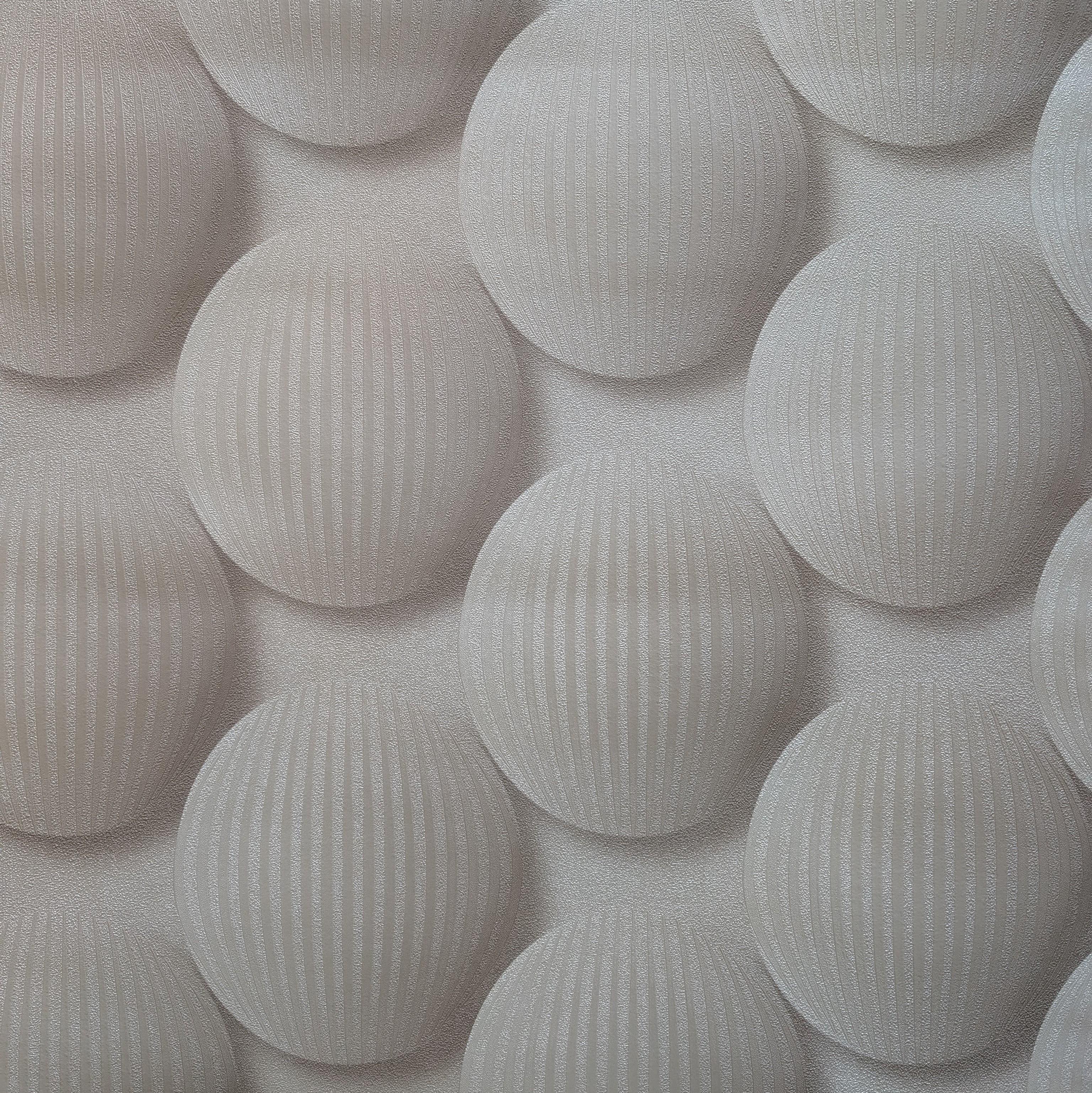 Обои виниловые на флизелиновой основе Sintra Edelina 520734 3D Круги Темно-бежевый (520734)