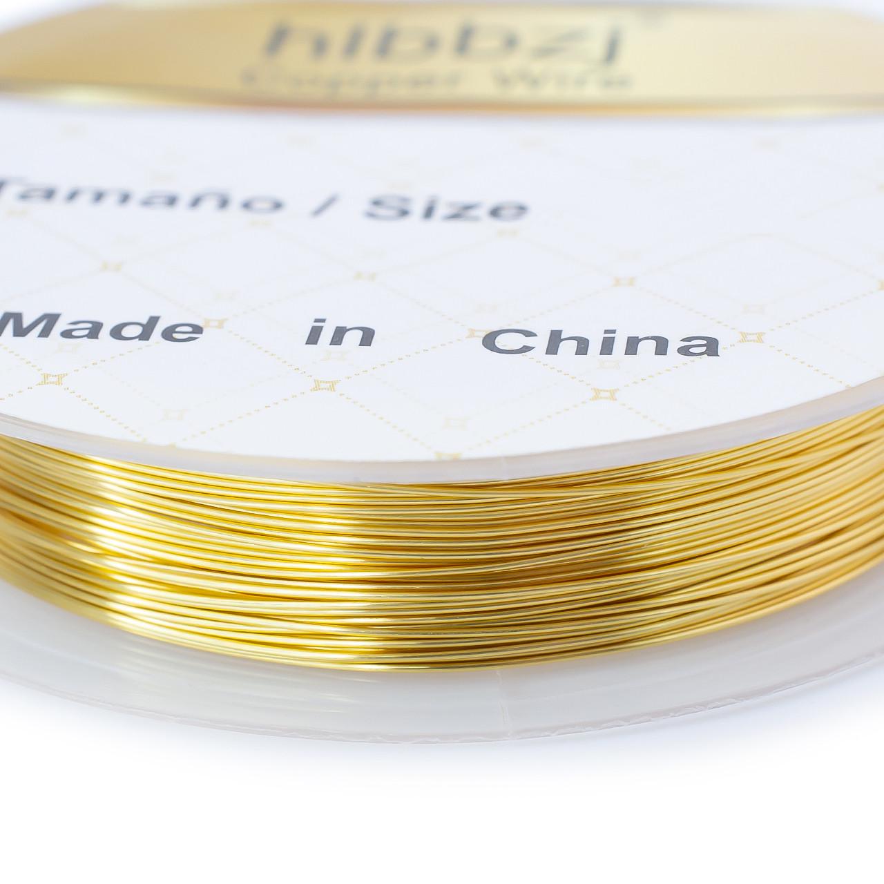 Дріт мідний для рукоділля 0,8 мм 1 шт. котушка 2,6 м Золотий (ПМ0008г49)