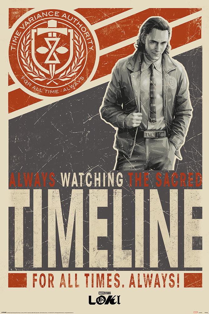 Постер плакат Локи Хронология/Loki Timeline 61x91,5 см