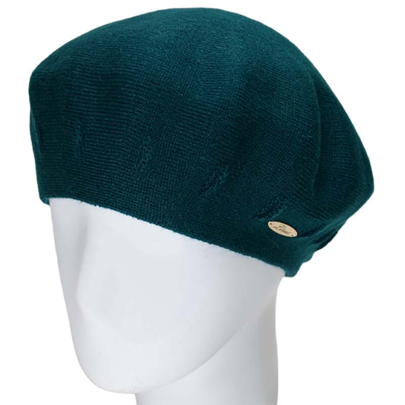 Берет женский Lirus Ели двойной тонкой вязки Зеленый (119095)