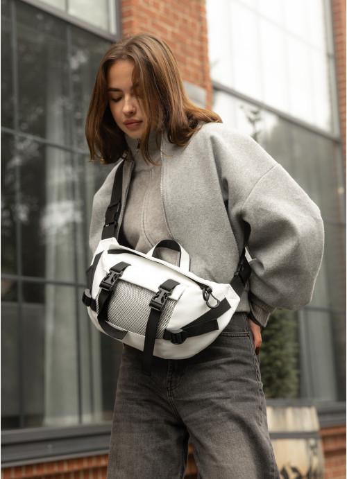 Бананка женская Sambag кожаная водостойкая Белый (28524125)