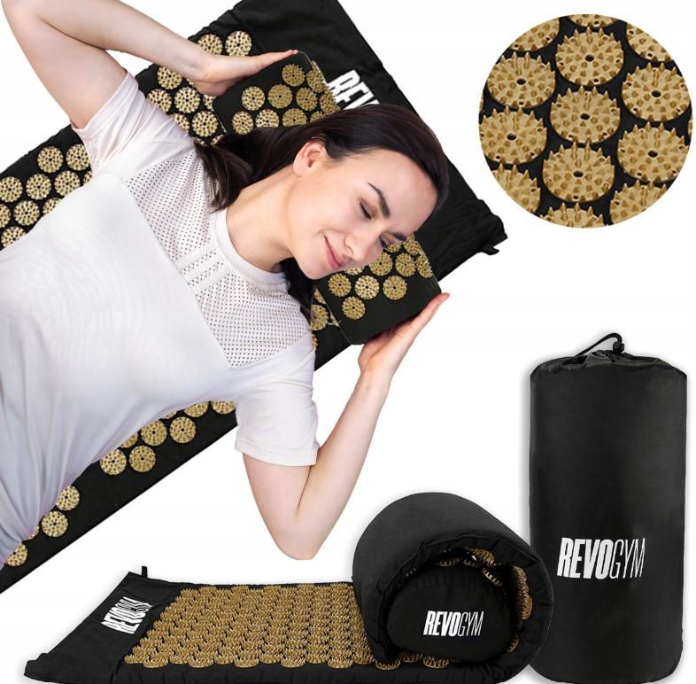 Масажний акупунктурний килимок з подушкою AKUMATA SHARK від болю в спині Gold (id_1197) - фото 4