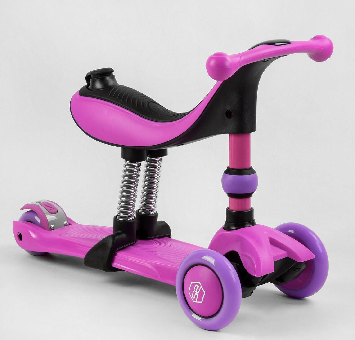 Самокат-велобіг триколісний Best Scooter 3в1 Фіолетовий (26566) - фото 4