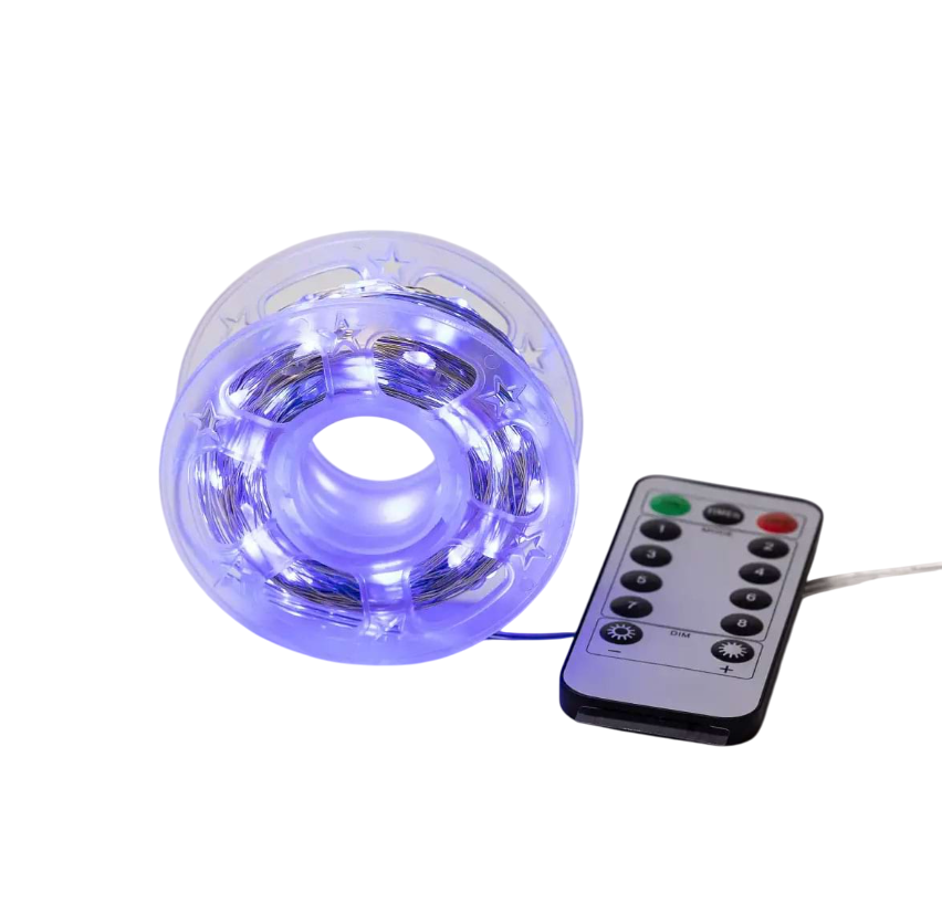 Гирлянда Роса нить с пультом 500 LED 50 м от сети Белый - фото 1