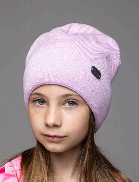Шапка детская для девочек Рубина D971 флис 50-54 см Сиреневый - фото 1