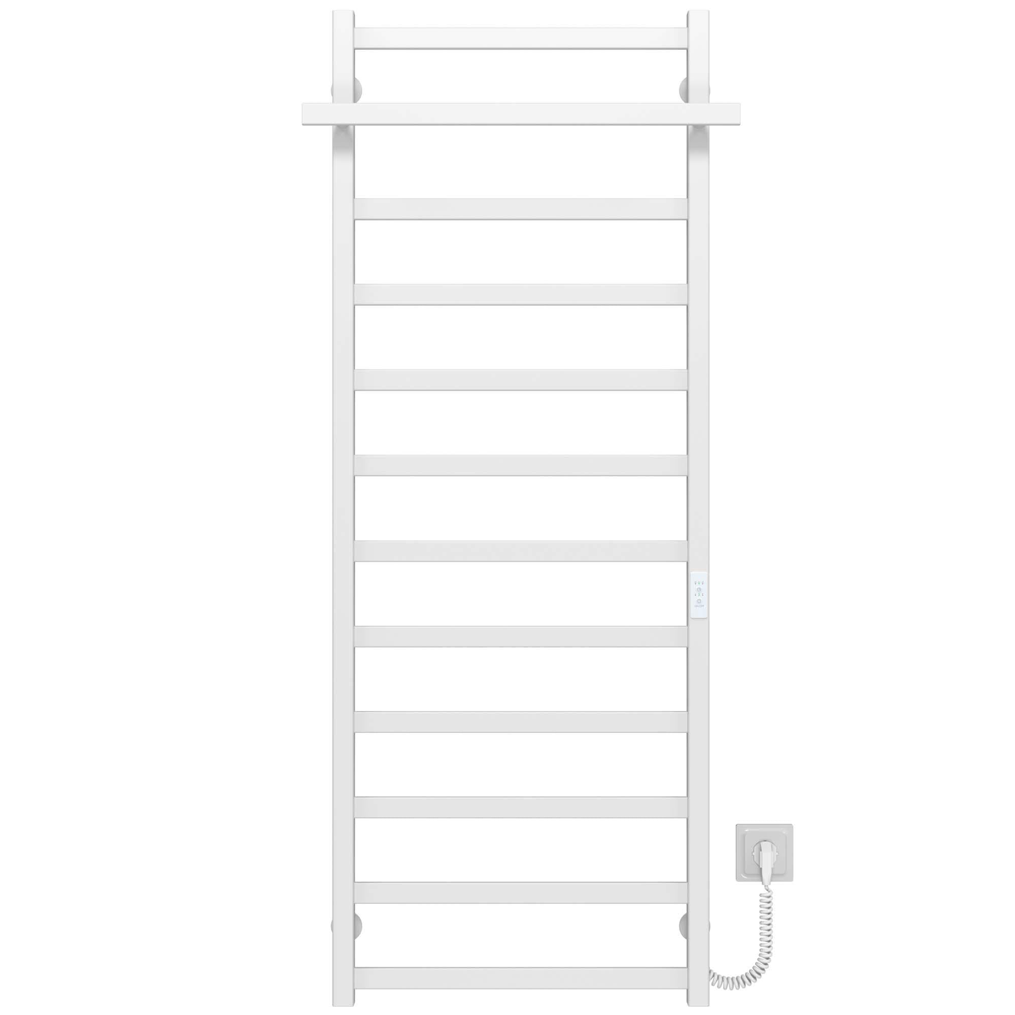 Полотенцесушитель электрический Deffi Nicolе П12 WD04 нержавеющая сталь 500х1400 мм Белый (A.NI.140.50.12.EWR4)