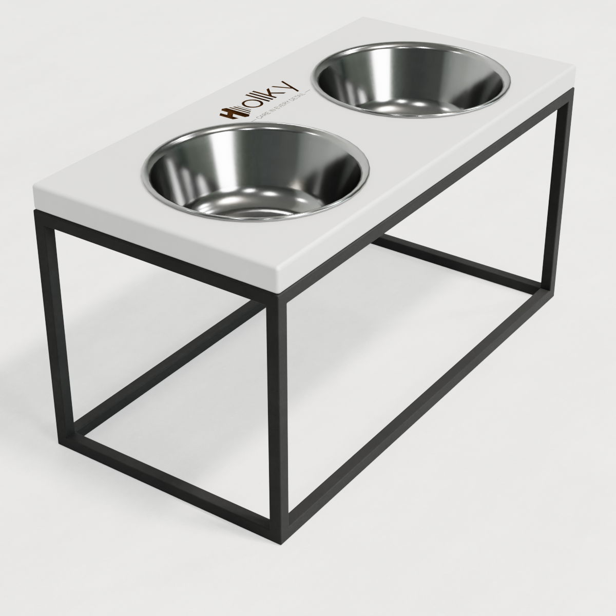 Миски на підставці для середніх і великих собак Hollky Base L 2х0,95 л (BL-422120-GRWH) - фото 8 Миски на підставці для середніх і великих собак Hollky Base L 2х0,95 л (BL-422120-GRWH) - фото 8