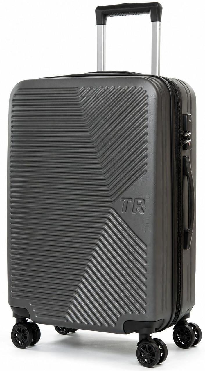 Чемодан маленький Fashion 804 ABS-пластик с расширением 47 л Темно-серый