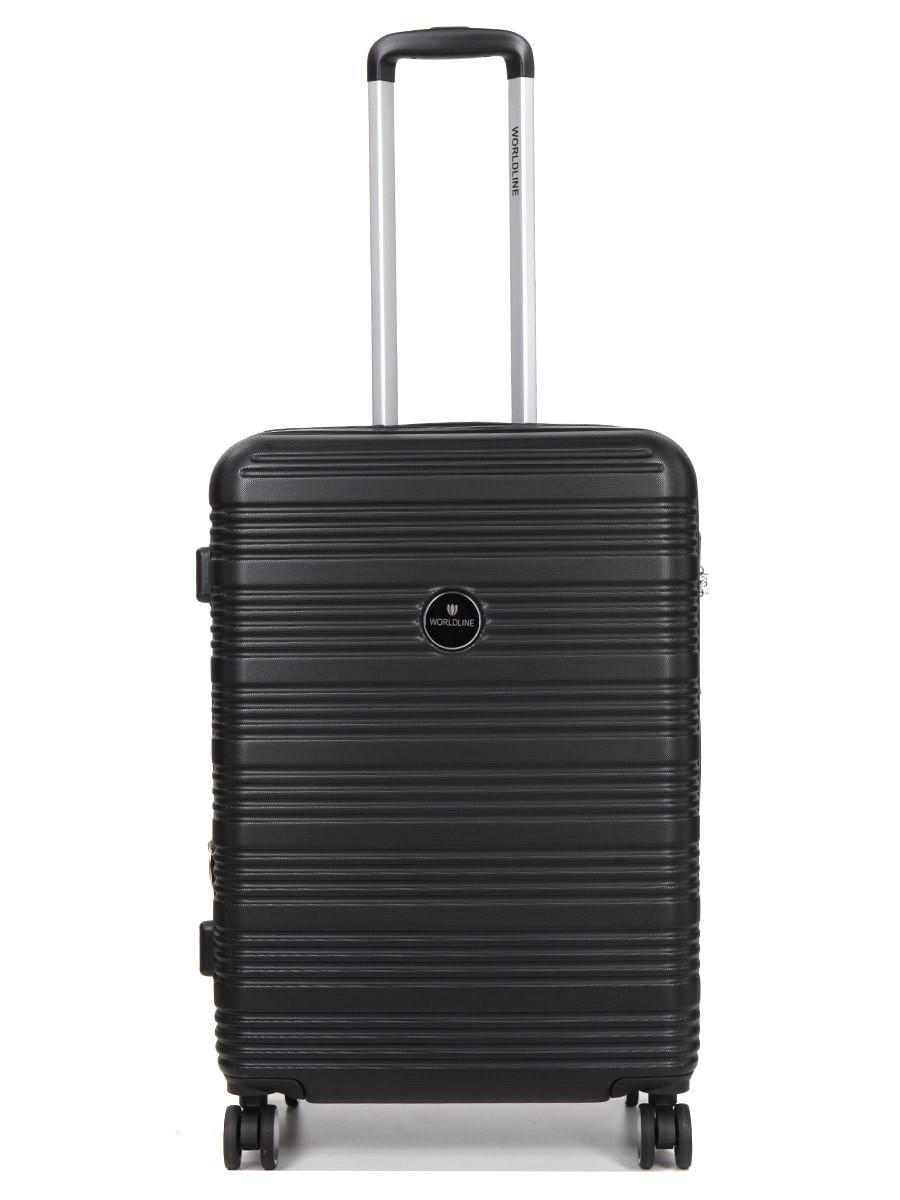 Чемодан Франция средняя Worldline M 65х46х28+5 см 78 л 3,6 кг Черный (805)