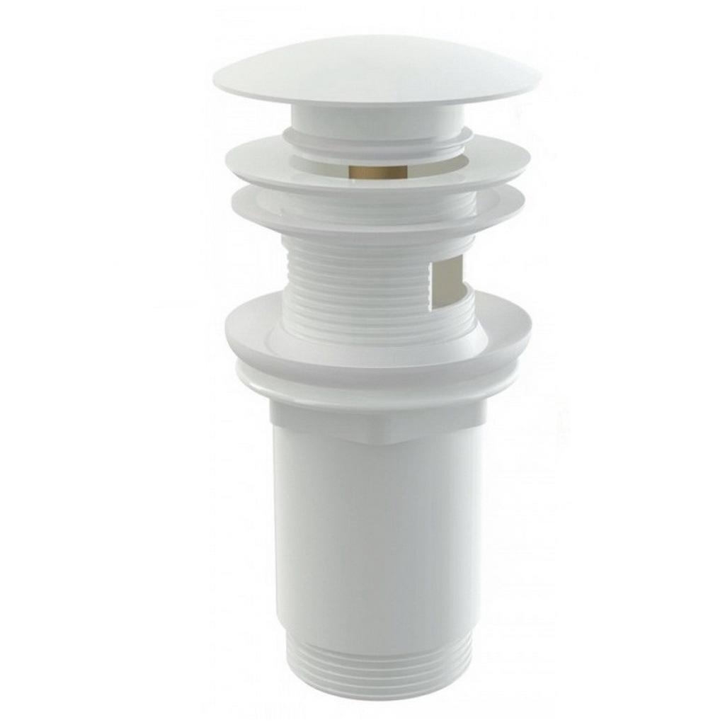Донный клапан нажимной для раковины Alca Plast A392B с переливом Белый (88146)