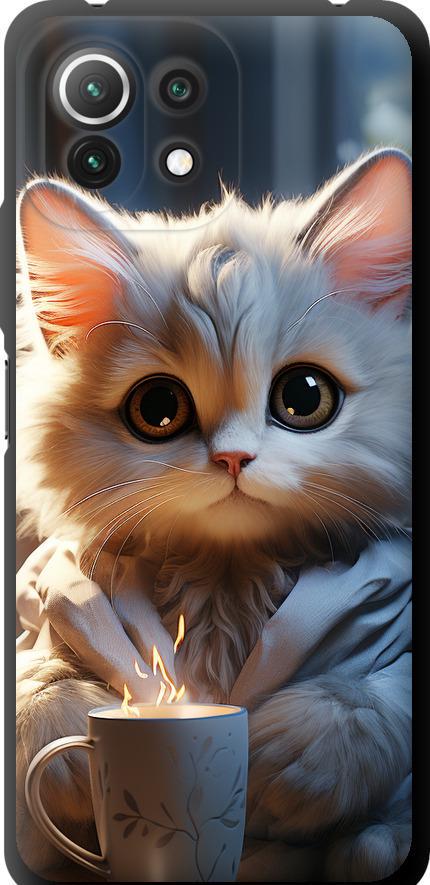 Чехол на Xiaomi Mi 11 Lite White cat (5646b-2281-42517)