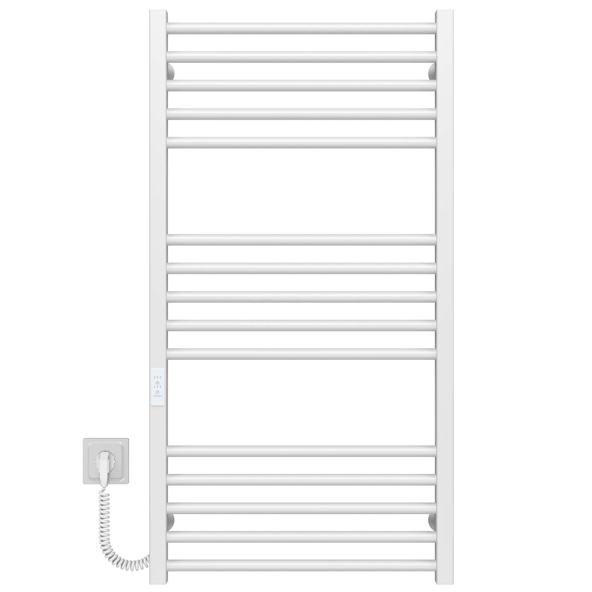 Полотенцесушитель электрический Deffi Lima П15 WD04 левое подключение нержавеющая сталь 600х1000 мм Белый (A.LI.100.60.15.E.W.L.4)