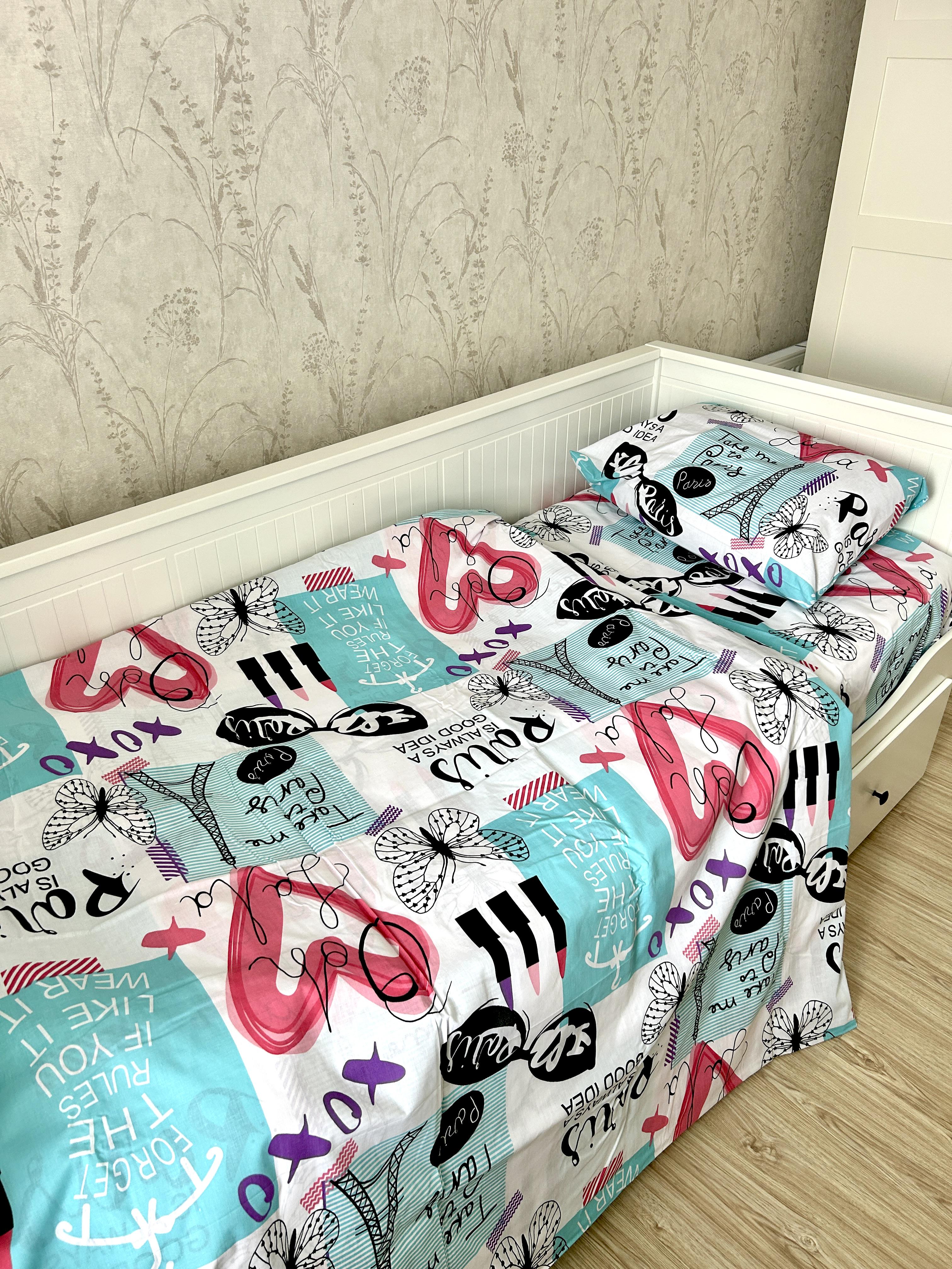 Комлпект постельного белья детский Из Парижа с любовью бязь 50х70 см (G-0110/1.0)
