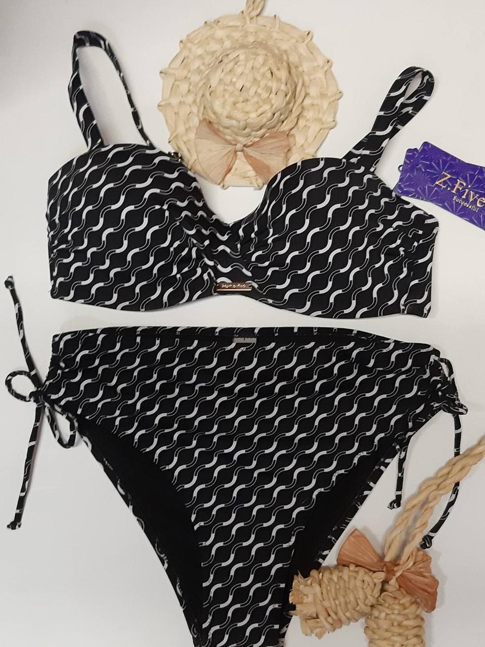 Купальник женский раздельный Z.Five W88726-2k с принтом р. 48 Черный