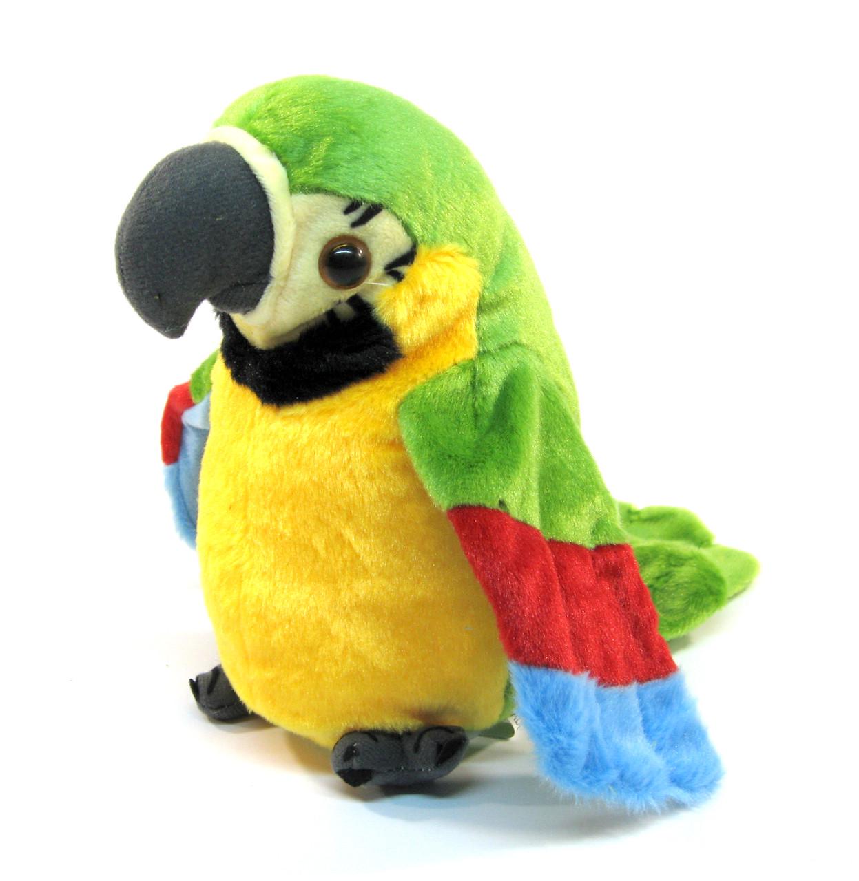 Папуга м'який повторюшка 21 см Зелений (M1463 Green)