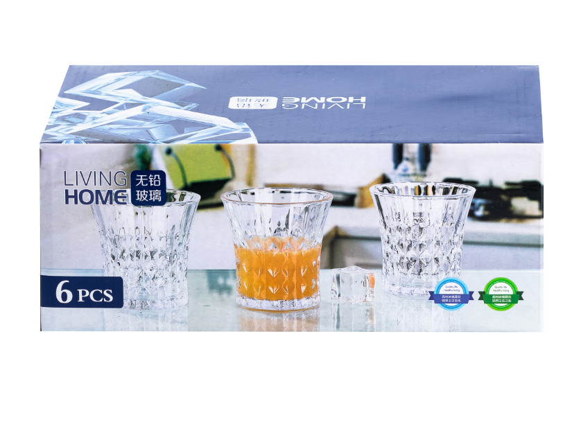 Набор стаканов Living Home фигурных под хрусталь 6 шт. по 255 мл Прозрачный - фото 4