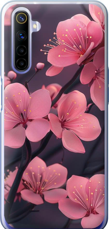 Чехол на Realme 6 Пурпурная сакура (6075u-1913-42517)