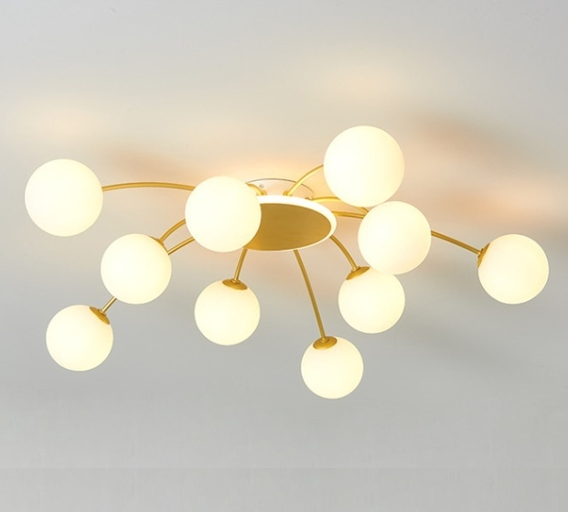 Люстра Орбіта 8618 LED на 10+1 плафонів Золотий (703814)