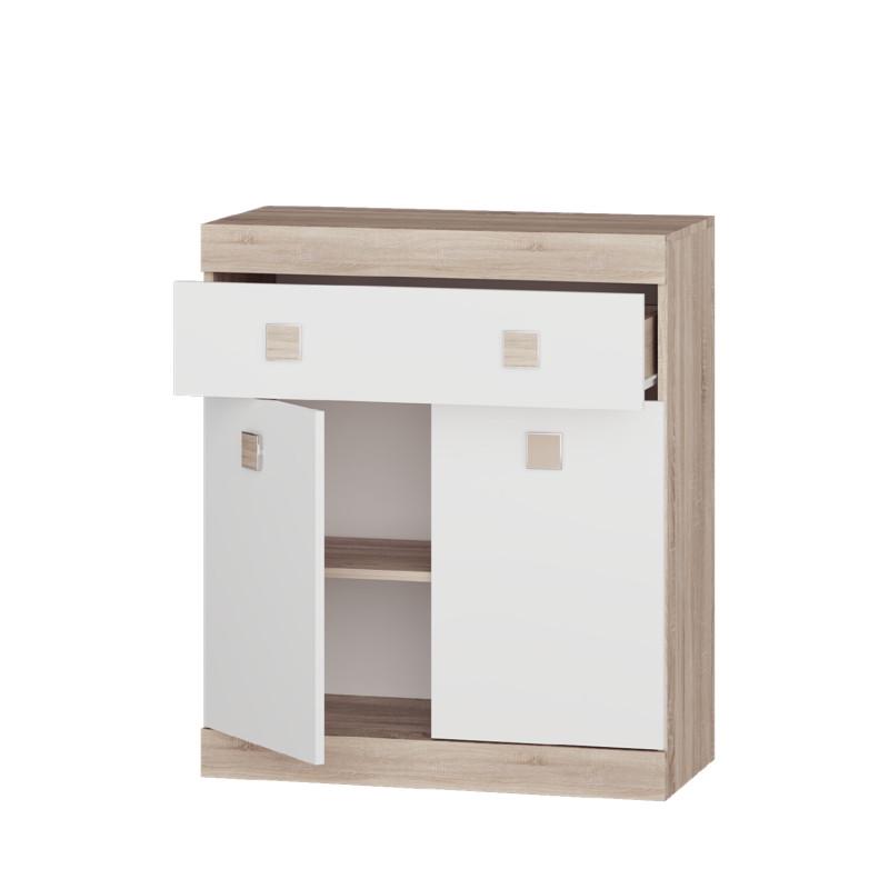 Комод с дверью и ящиком Эверест Соната-4 80х38х94 см Белый (DTM-2475) - фото 3