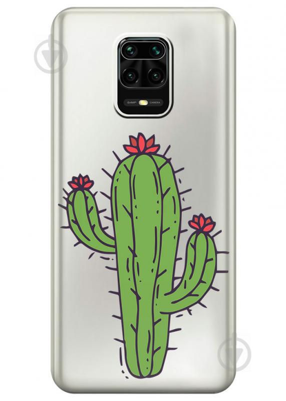 Прозрачный силиконовый чехол iSwag для Xiaomi Redmi Note 9S с рисунком - Тропический кактус (M1668) Прозрачный силиконовый чехол iSwag для Xiaomi Redmi Note 9S с рисунком - Тропический кактус (M1668)
