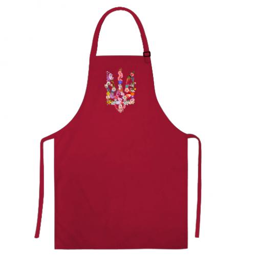 Фартух Квітучий Герб України Червоний (11594963-3-44861) - фото 1