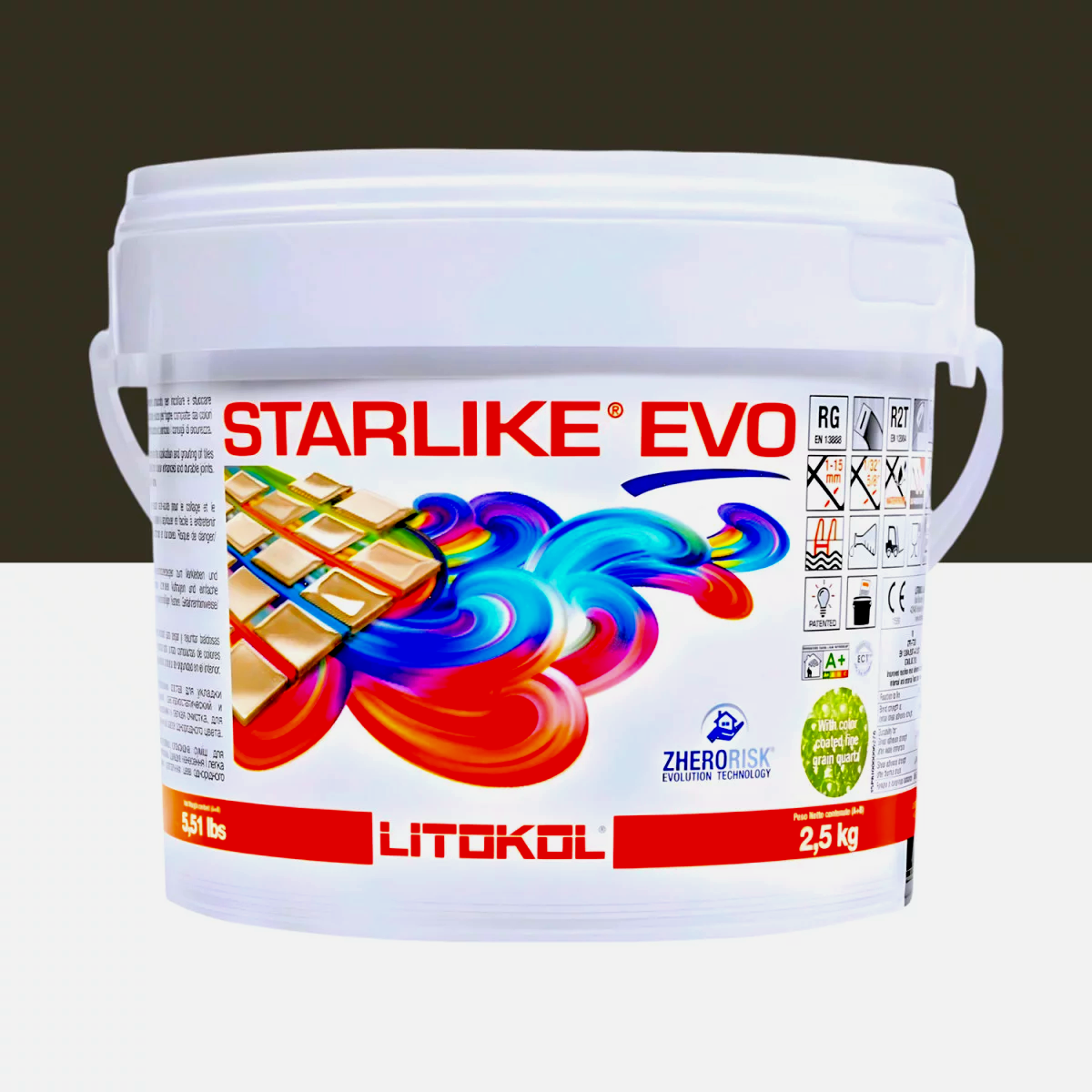 Затирка для плитки Litokol Starlike EVO 235 двокомпонентна епоксидна 2,5 кг Кофе