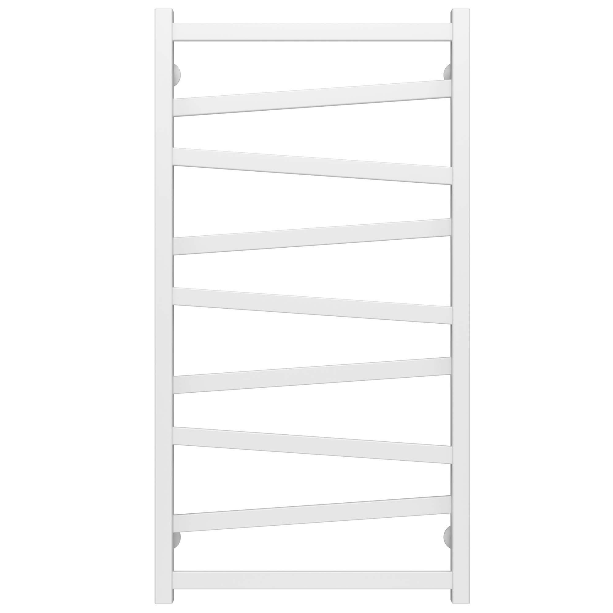 Полотенцесушитель водяной Deffi Alpha П9 нижнее подключение нержавеющая сталь 500х1000 мм Белый (A.AL.100.50.9.W.A)