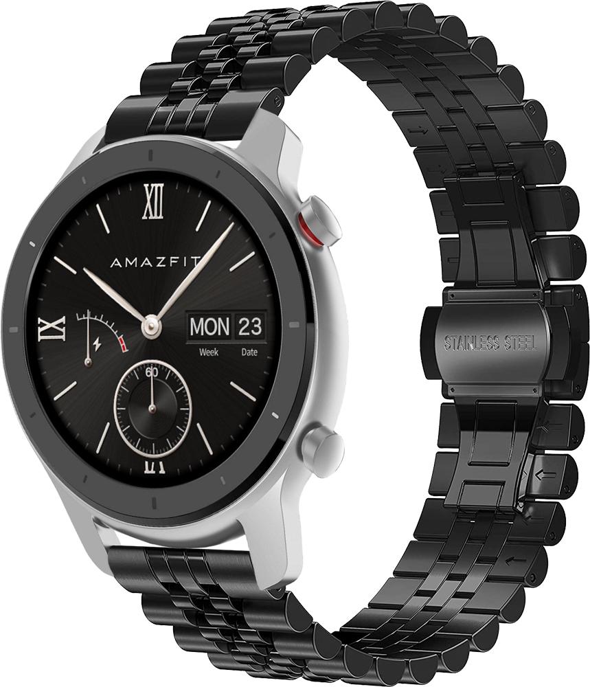 Браслет металлический Stech для Amazfit GTR 42 мм Black (26973-2B)