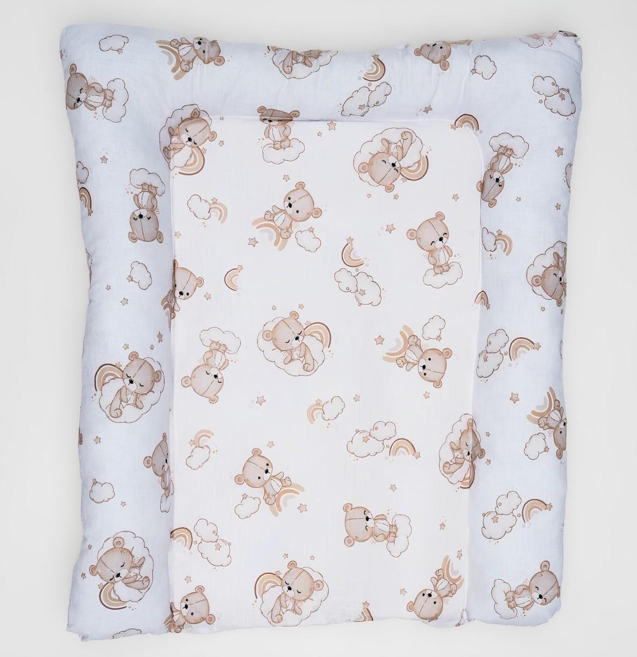 Матрас для пеленания BST Мишки с бортами синтепон съемный универсальный 70х55 см (2393163339)