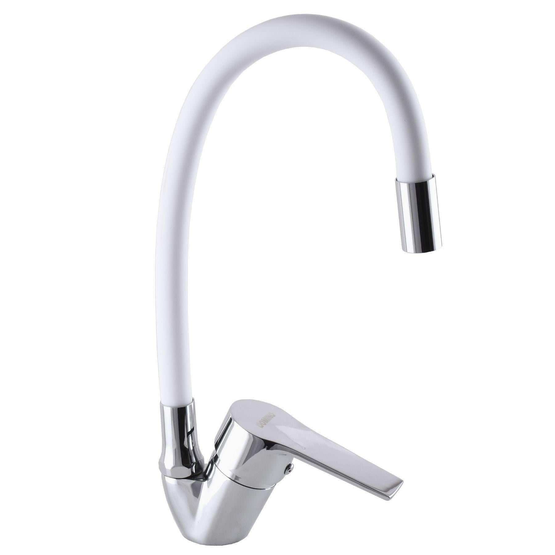 Кран на кухню DOMINO Белый/Хром (20085)