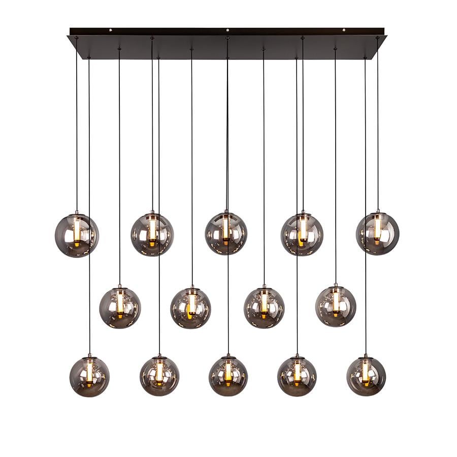 Подвесной светильник 28W/999150F-14 1100 LED BK/SM Черный/Дымчатый
