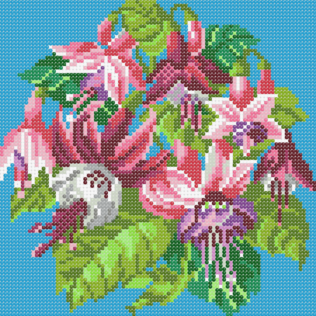 Схема для вышивки бисером Сиреневая фуксия СБЧ-32 (1352477082)