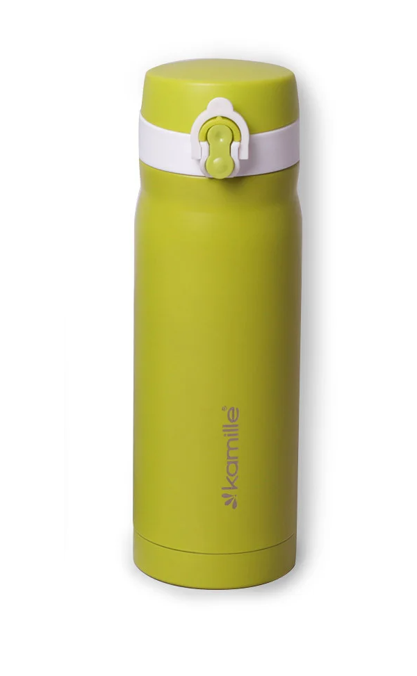 Термос-бутылка нержавеющая сталь Kamille 450 мл Зеленый (MKM-2005A)
