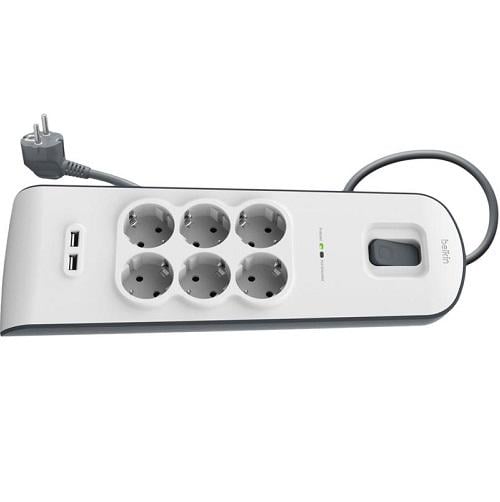 Подовжувач мережевий Belkin BSV604vf2M 2 м