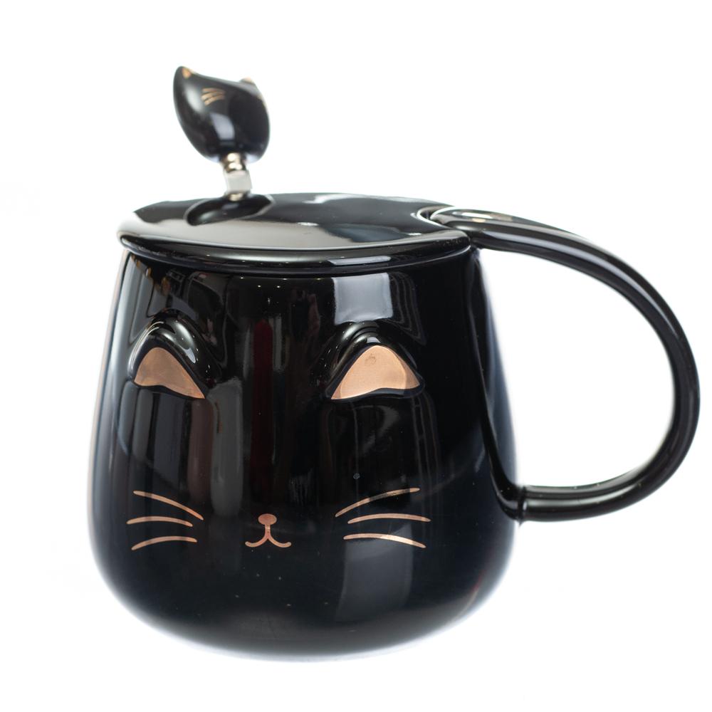 Керамическая чашка Elisey Cat 300 мл Черный (8805-022)