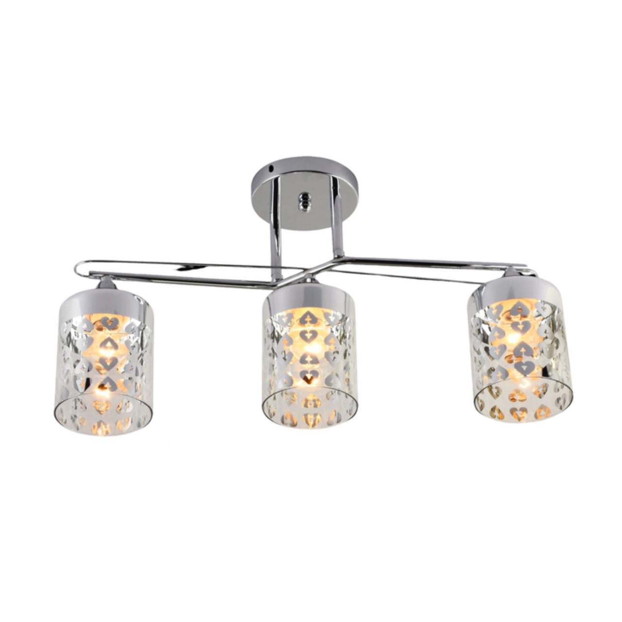 Люстра стельова Валесо V CR XA1443/3 на 3 плафони Срібний (30832739)