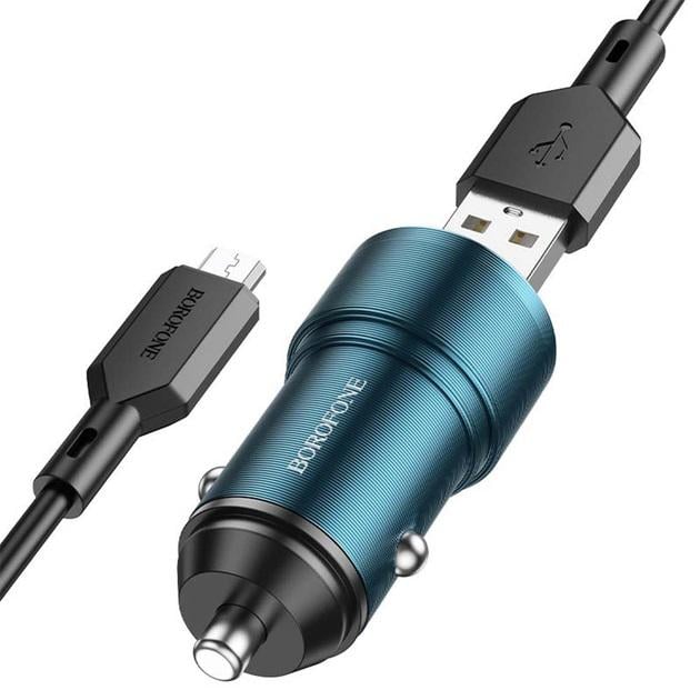 Зарядний пристрій Borofone BZ19A QC3.0 18W 1USB/3,0A Blue (20316950)