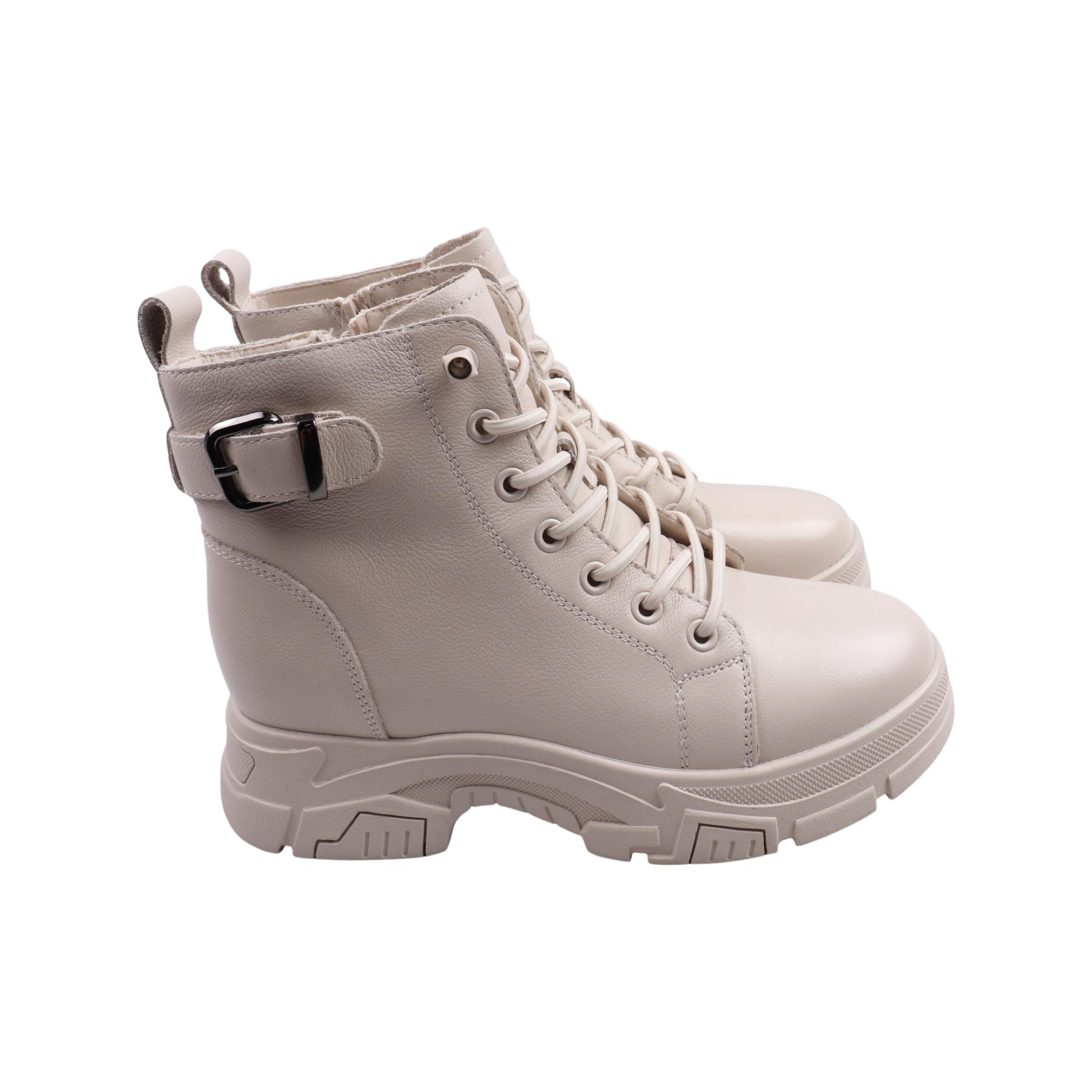 Ботинки женские Melanda из кожи р. 39 Молочный (138-23DHS)