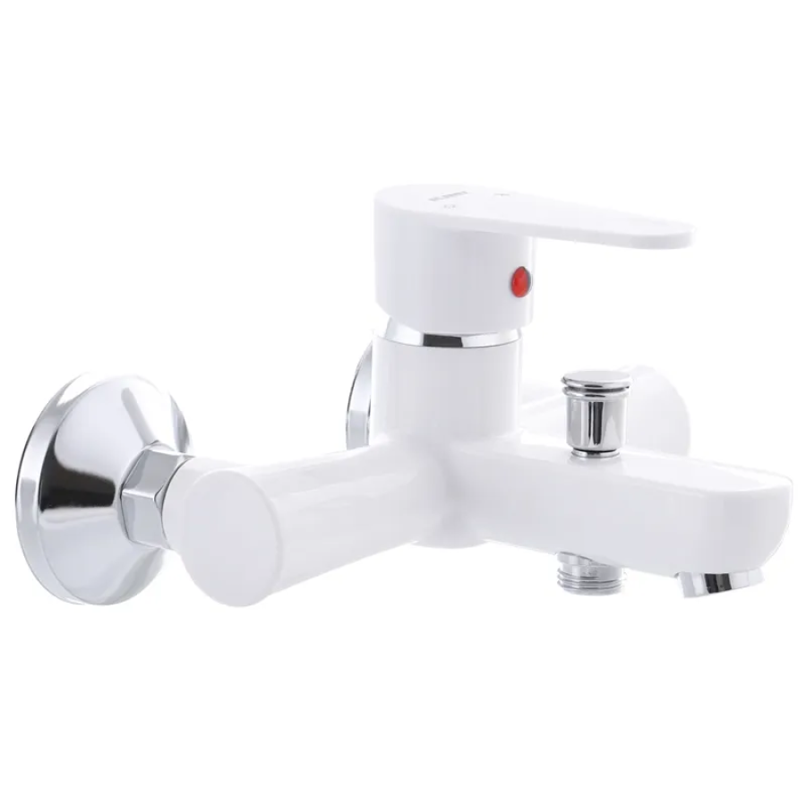 Смеситель для ванной PLAMIX Vega-009 без шланга и воронки White (PM0573)