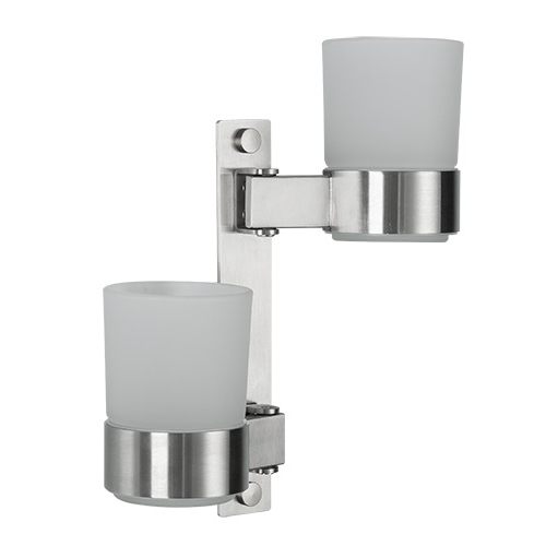 Стакан для зубних щіток Frap F30408 подвійний Сатин (132604)