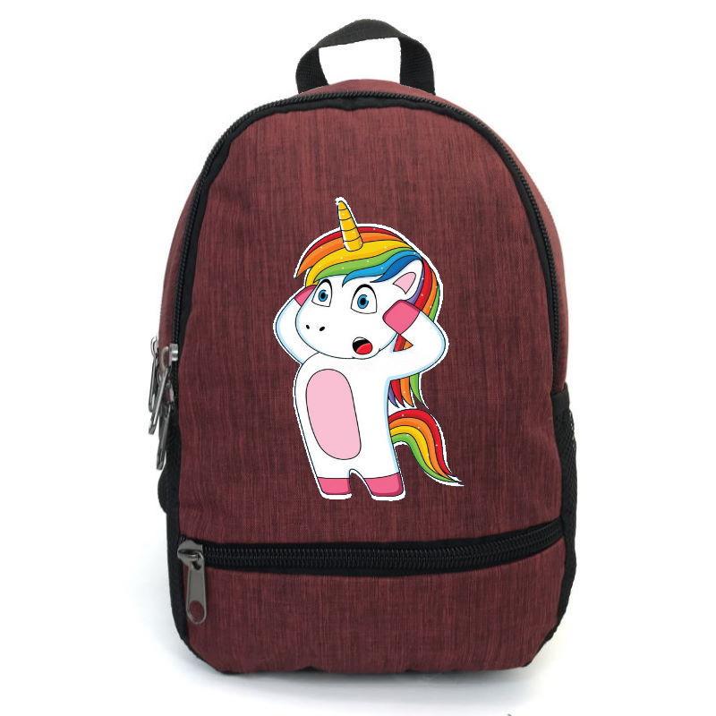Школьный рюкзак детский Cappuccino Toys с принтом Unicorn EDN-0016 12,5 л Красный (1369989198)