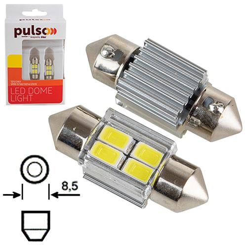 Світлодіодні лампи PULSO софітні C5W 31 мм 4SMD 5730 LED 12V 6000K 130Lm 2 шт. - фото 3