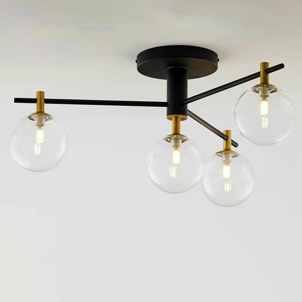 Люстра молекула потолочная Light House SRS-20532/4 BK/Copper Черный/Медь