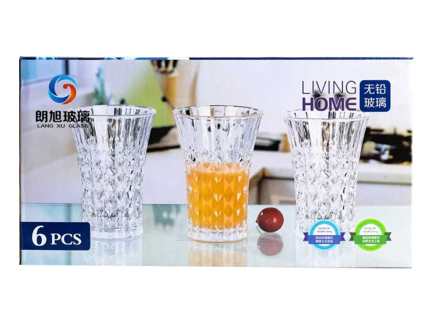 Набір склянок Living Home фігурних під кришталь 6 шт. по 380 мл Прозорий - фото 5