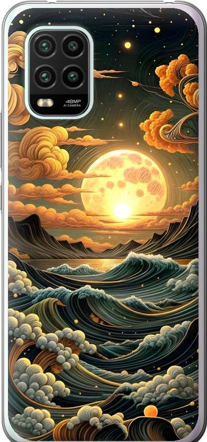 Чехол на Xiaomi Mi 10 Lite Арт волны (6332t-1924-42517)