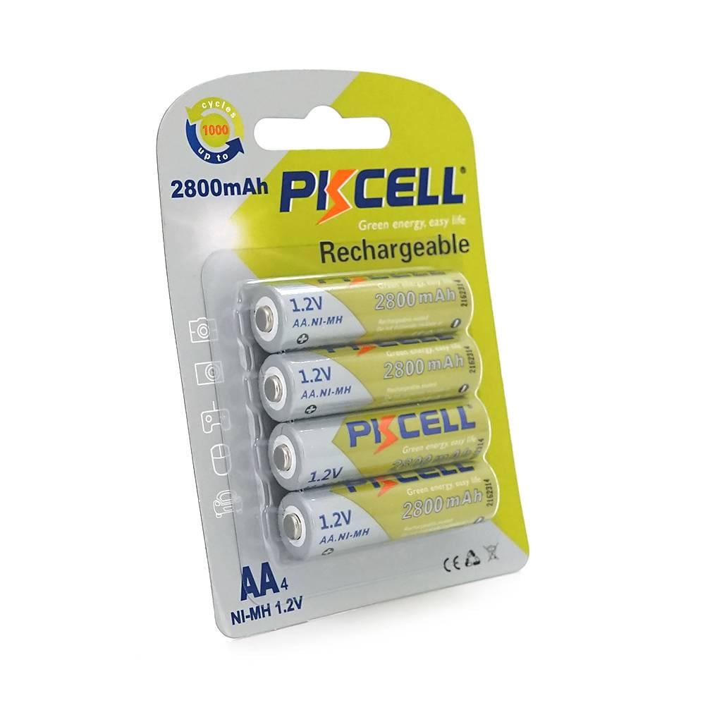 Акумулятор PKCELL Rechargeable Battery 1,2V AA 2800mAh NiMH 4 штуки у блістері (27317)